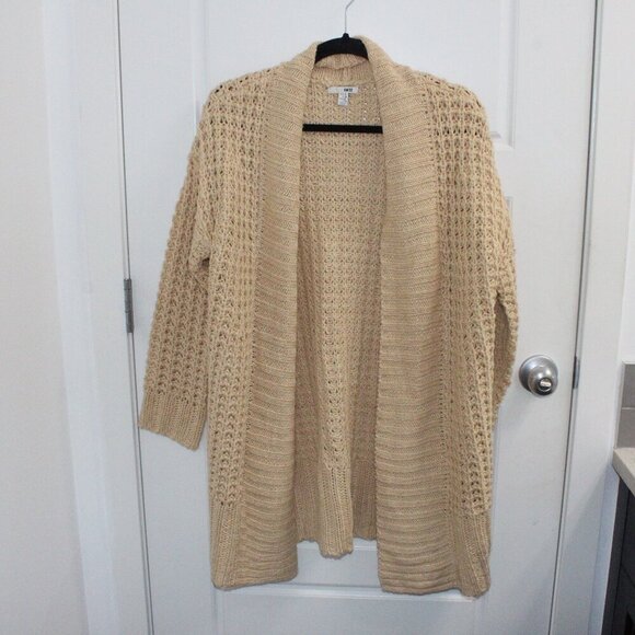 Amuse Society Bonita Long Sleeve Sweater Open Cardigan Chunky Knit Small New - Picture 1 of 4